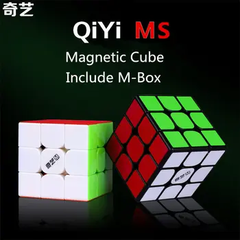 QiYi MS 3x3x3 Manyetik Sihirli Hız Küp Stickerless Profesyonel stres oyuncakları Cubo Magico Bulmaca QİYİ MSM3