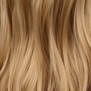 QQXCAIW Uzun Dalgalı Kadın Peruk Sarışın 68 Cm Yüksek Sıcaklık Fiber Sentetik Saç Peruk