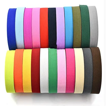 Renkli elastik bantlar 20mm Düz Dikiş Lastik Bant İç Çamaşırı Pantolon Sutyen Kauçuk Elbise Dekoratif Yumuşak Kemer Elastik