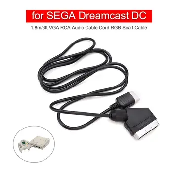 RGB Scart Cable1. 8m SCART kablo TV AV Kurşun Gerçek RGB Scart Kablo Oyunu değiştirin bağlantı kablosu 6ft SEGA Dreamcast DC