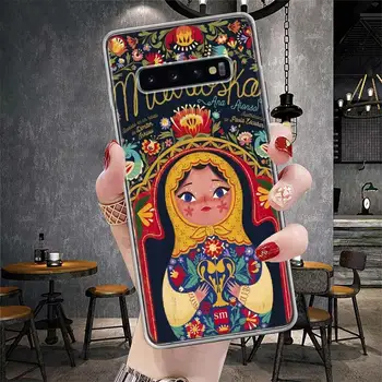 Rus Yerleştirme Bebek Karikatür Yumuşak Telefon Kılıfı İçin Samsung Galaxy M31 M32 M51 M52 M21 M30S M12 Not 9 8 10 Lite 20 Ultra J4 Artı J