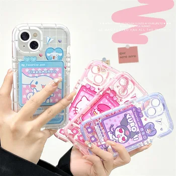 Sanrio Hello Kitty Cinnamoroll Melodi kuromi Aydınlık Telefon Kılıfları iPhone 13 12 11 Pro Max XR XS MAX X arka Kapak