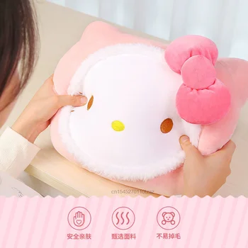 Sanrio Sevimli Hello Kitty Melody Şapka Peluş Bebek Karikatür Yumuşak Sıcak Eller Yastık Peluş Kız Yatak Odası Dekorasyon Yastık Bebek Hediyeleri