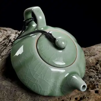 Seramik demlik klasik Xishi demlik topu delik filtre su ısıtıcısı ham cevher ev el yapımı Teaware çay töreni taşınabilir çay seti