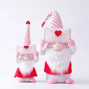 Sevgililer Günü Aşk Kalp Zarf Meçhul Bebek Gnome Peluş Bebek Tatil Figürleri Çocuk Oyuncak Süslemeleri Sevgilisi Hediye