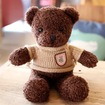Sevimli 30 CM Güzel Teddy Bear Peluş Oyuncaklar Dolması Yumuşak Hayvan Giysileri ile Kawaii Bebekler Çocuklar için Bebek Çocuk Sevgililer Hediye yeni