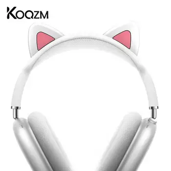 Sevimli Kedi Kulaklar Yumuşak Silikon Kulaklık Kafa Koruyucuları Konfor Yastık Üst ped koruyucu kovan AirPods için Max Kulaklık