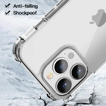 SGO Kare Temizle TPU Hava Yastığı Koruyucu Kılıf iPhone 13 12 11 Pro Max Mini XS XR X 8 7 Artı Temizle Yumuşak İnce Kılıf