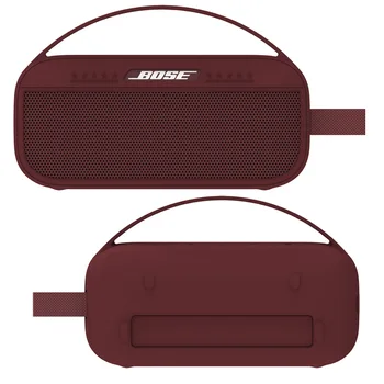 Silikon kapaklı kılıf Bose SoundLink Flex Bluetooth taşınabilir hoparlör(Carmine Kırmızı)