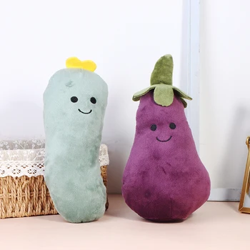 Simülasyon Peluş Bebek Oyuncak Komik Sevimli Sebze Patlıcan Patates Yastık Yumuşak Dolması peluş oyuncak Çocuk doğum günü hediyesi Bebek