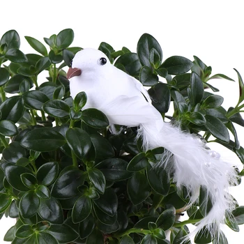Simülasyon tüy kuş beyaz güvercin yapay köpük güvercin düğün dekorasyon sahne düzeni ev Noel dekorasyon malzemeleri