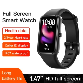 Smartwatch C11 Akıllı Bilezik 1.47 İnç Tam Dokunmatik Renkli Ekran su geçirmez Spor Bilezik Erkekler Kadınlar İçin Ücretsiz Kargo