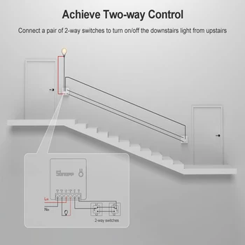 Sonoff Mını R2 Wifi akıllı anahtar İki Yönlü Kontrol Akıllı Ev Otomasyon Modülleri Kablosuz Zamanlayıcı DIY Anahtarı Üzerinden eWeLink APP Alexa