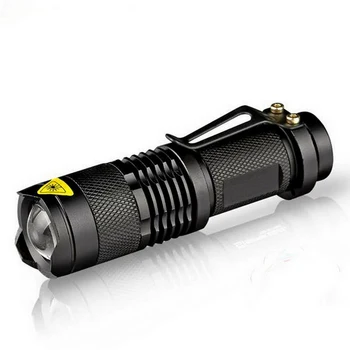 Su geçirmez LED el feneri Q5 2000lm 3 Modu Zumlanabilir Sıcak satış Kendini Savunma hiçbir tazer şok Mini Flaş ışıklı fener Penlight