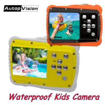 Su geçirmez Çocuk Kamera 12MP HD Dijital Video Kamera En İyi Çocuk Çocuk Hediye Kamera Spor Mini Kamera Yüzme Sualtı
