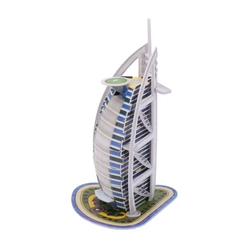 Sıcak satış 3D yap-boz En Burj Al Arab Otel 3D bulmaca Eğitici oyuncaklar üç boyutlu bulmacalar çocuklar ve yetişkin için