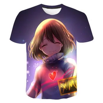T-shirt Undertale Sans Oyun 3D Baskı Yaz çocuk Harajuku TShirt Büyük Boy Unisex Moda Gevşek Çocuk Erkek Giyim