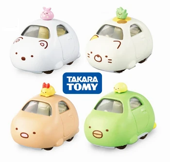 Takara TOMY RÜYA TOMİCA Sumikko Gurashi Tonkatsu Penguen Kedi Beyaz Ayı Araba model seti Diecast bebek oyuncakları