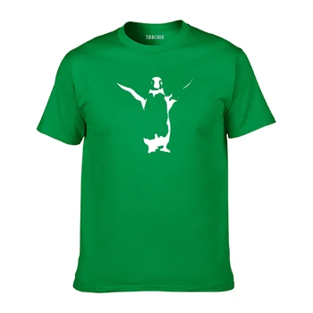 TARCHIA T-Shirt Erkekler Sevimli Penguen Baskılı Rahat kısa kollu tişört O Boyun Pamuk Erkek T Shirt Adam Tees Tops Ücretsiz Kargo