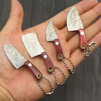 Taşınabilir Anahtarlık Küçük Mini Bıçak Mutfak Sabit Bıçak Gerçek Mektup Kesici Bıçak Açık Kendini Savunma EDC El Sanatları Hediye Araçları