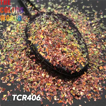 TCT-350 Bukalemun Renk Değişimi Mylar Shard Düzensiz Tırnak Glitter Tırnak Sanat Dekorasyon Makyaj Tumblers El Sanatları Festivali Aksesuarları