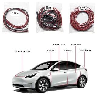Tesla Modeli 3 Y X S Araba kapı contası şerit kiti Ses Geçirmez ses yalıtımı Weatherstrip 1 Takım