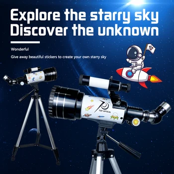 TOPOPTİCAL 70400 Astronomik Teleskop Profesyonel Refrakter Yüksek Kaliteli Monoküler Çocuklar için Güçlü Kamp Çocuk Hediyeler