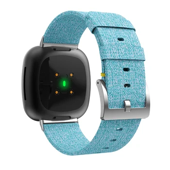Tuval Baskı Saat Kayışı Kayışı Fitbit Versa için 3 Yüksek Kaliteli Renkli Smartwatch Yedek Bilezik Fitbit Sense kayış