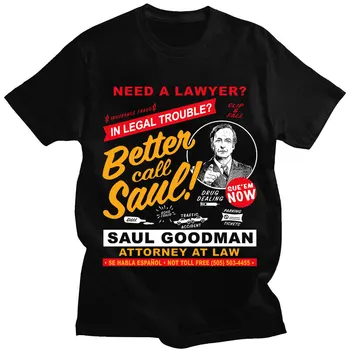 TV Serisi Better Call Saul Baskı T-shirt Komik Breaking Bad Grafik Tshirt erkek Pamuklu yüksek Kaliteli tişört Streetwear Çiftler