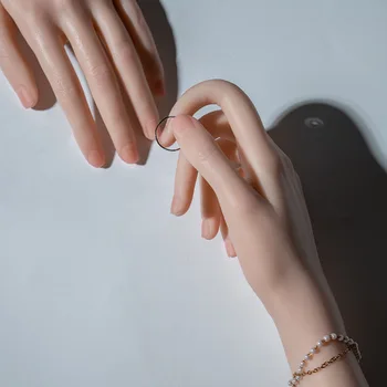 Tüm Kemik Platin Silikon Manken El İle Esnek Parmaklar Ve Bilek İçin Ekran