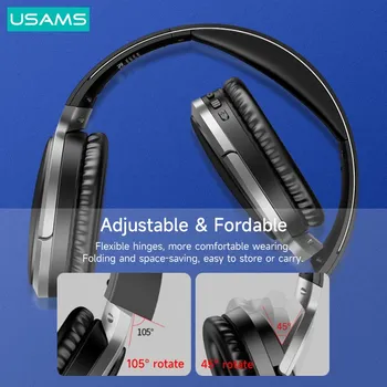 USAMS YN BT4. 2 Stereo kablosuz kulaklık HIFI Dokunmatik Kontrol Kulaklık Derin Bas 10 h Bataryalı Hayat iphone için kulaklık Android Cihazı