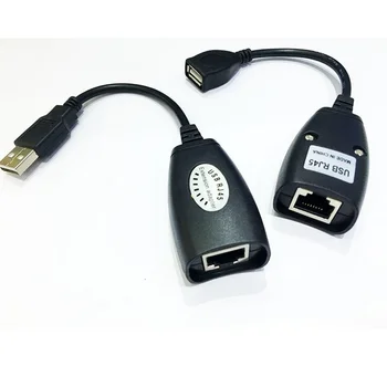 USB 2.0 Uzatma Genişletici Adaptörü Erkek ve Kadın Kadar 50 m Kullanarak CAT5/CAT5E / 6 RJ45 Lan Ağ Ethernet Tekrarlayıcı Kablosu