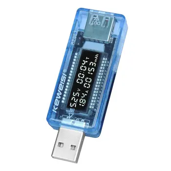 USB Akım Gerilim Kapasitesi Test Cihazı Volt Akım Gerilim Algılama Şarj Kapasitesi tester ölçer Mobil Güç Dedektörü Pil Testi