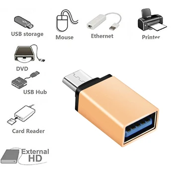 USB Tip C Adaptörü Erkek USB 3.0 Kadın USB Tip-C OTG Adaptör Dönüştürücü Nexus 5X6 P Macbook Google Nokia N1