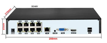 Uzaktan Kumanda XMeye Ses 48 V Max 14 TB H. 265+ 4 K 8MP 8CH 8 Kanal Yüz Algılama Onvıf IP POE CCTV DVR NVR Sistemi