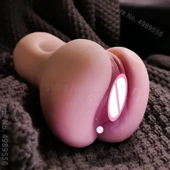 Vajina Erkekler İçin 3D Yapay Vajina Gerçekçi Vajinal Cep Pusssy Gerçek Pussy Anal Yumuşak Silikon Seks Oyuncakları Oral Seks Masturbator