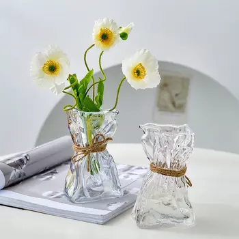 Vazolar Cam Vazo Ev Dekor Odası Dekor Avrupa Düğün Dekorasyon Bitki Topraksız Masaüstü Kristal Çiçek Düzenleme Konteyner
