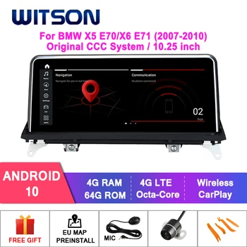 WITSON BÜYÜK EKRAN Android 10.0 BMW İçin X5 X3 Dahili 4G LTE Modem Desteği 4K HD