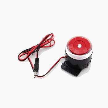 Wofea Mini Kablolu Siren kablosuz ev alarmı Güvenlik Sistemi 120 DB Yüksek Sesle Korna
