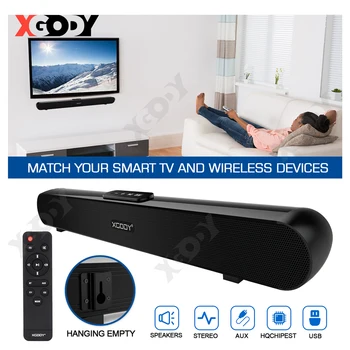XGODY Ev Sineması Soundbar taşınabilir TV Hoparlör 40W Bluetooth 4.0 Ses Çubuğu kablosuz hoparlör Sistemi KOAKSİYEL OPT USB Uzaktan Kumanda