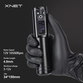 XNET Elite Kablosuz Dövme Makinesi Kalem DC Çekirdeksiz Motor LED Ekran 2100mAh Lityum Pil Dövme Sanatı için Kalıcı Makyaj