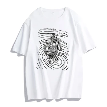 Y2K Grunge T-Shirt Goth Giyim Kadın T-shirt Y2k Baskı Yüksek Sokak Giyim Harajuku Giyim Yaz Büyük Boy Kadın T-shirt