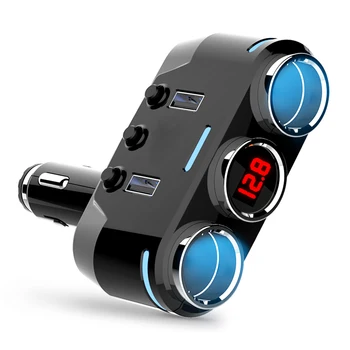 YANTU 2 USB Bağlantı Noktası 2 Yollu 3.1 A Mavi Led Araç Çakmak Soket Splitter Hub Güç Adaptörü 12 V-24 V İçin iPad Smartphone DVR GPS