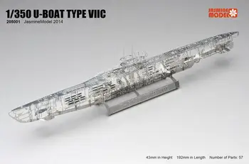 Yasemin Modeli 205001 1/350 Alman U-tekne Tipi VIIC Denizaltı İskelet Modeli Kiti