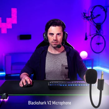Yedek Aux Ayrılabilir Mikrofon mikrofon sopası için Köpük İle Razer BlackShark V2 Pro SE Özel Baskı Kablosuz oyun kulaklıkları