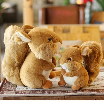 Yeni 18-20 cm Sıcak Gerçekçi Sincap peluş oyuncaklar Simülasyon Sincap doldurulmuş oyuncak Bebek Vahşi Hayvanlar Bebek Çocuk çocuklar için doğum günü hediyesi