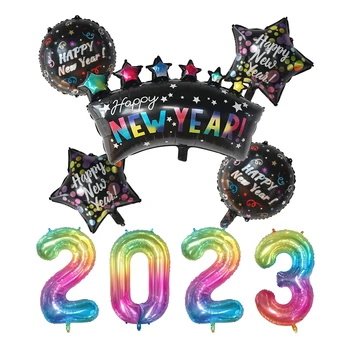 Yeni Yılınız Kutlu Olsun 2023 Folyo Balonlar Noel Yeni Yılınız Kutlu Olsun Partisi dekorasyon balonları