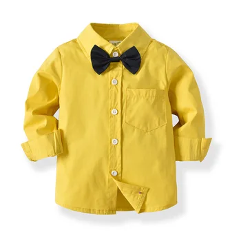 Yenidoğan Beyefendi Çocuklar 1 yıl Doğum Günü Elbise Gömlek Takım Elbise Bebek Erkek Resmi papyon Gömlek + Askı Pantolon 2 adet Giyim Seti
