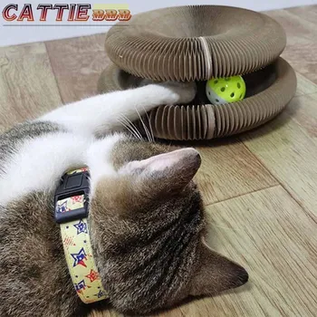 YENİ Kağıt Sihirli Organ Kedi Tırmığı Kurulu Kedi Oyuncak Çan ile Kedi Taşlama Pençe Kedi Tırmanma Çerçeve Kedi Oyun Scratch Oyuncak