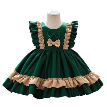 Yüksek Kalite 2022 Yeni Yaz Kız Prenses Elbise Çocuk Ceket Moda İlk Yıl balo elbisesi Feestjurken YT023